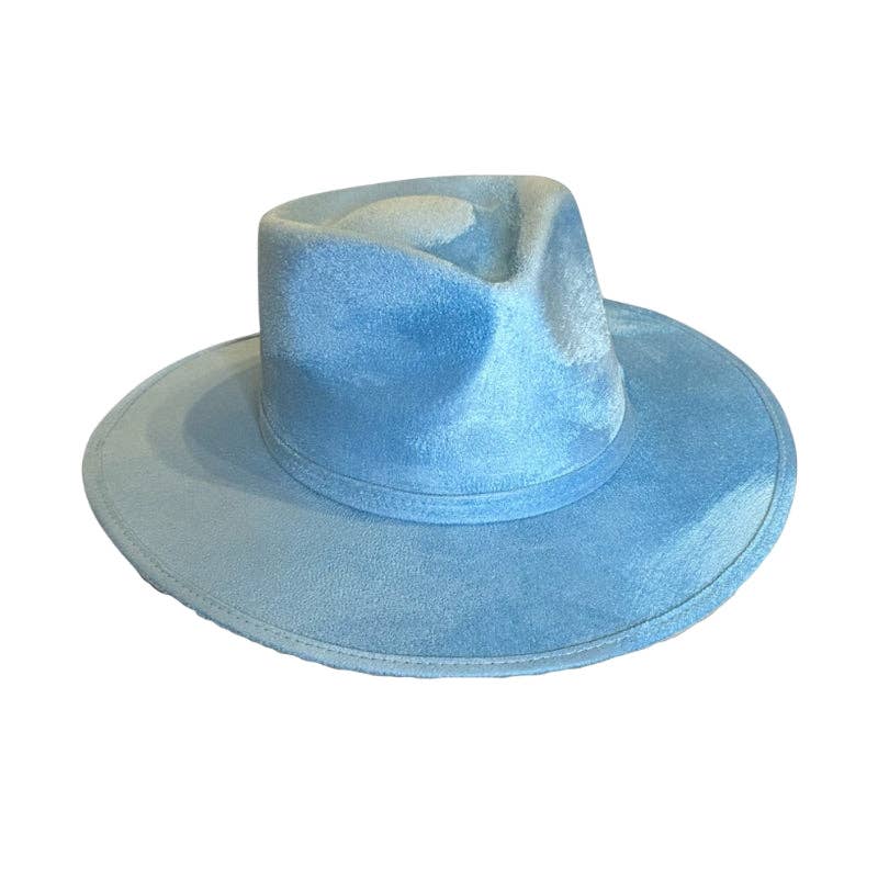 Nati Natash - Wholesale Fedora - Women's - Tear Drop Vegan Suede Rancher Flat Brim1