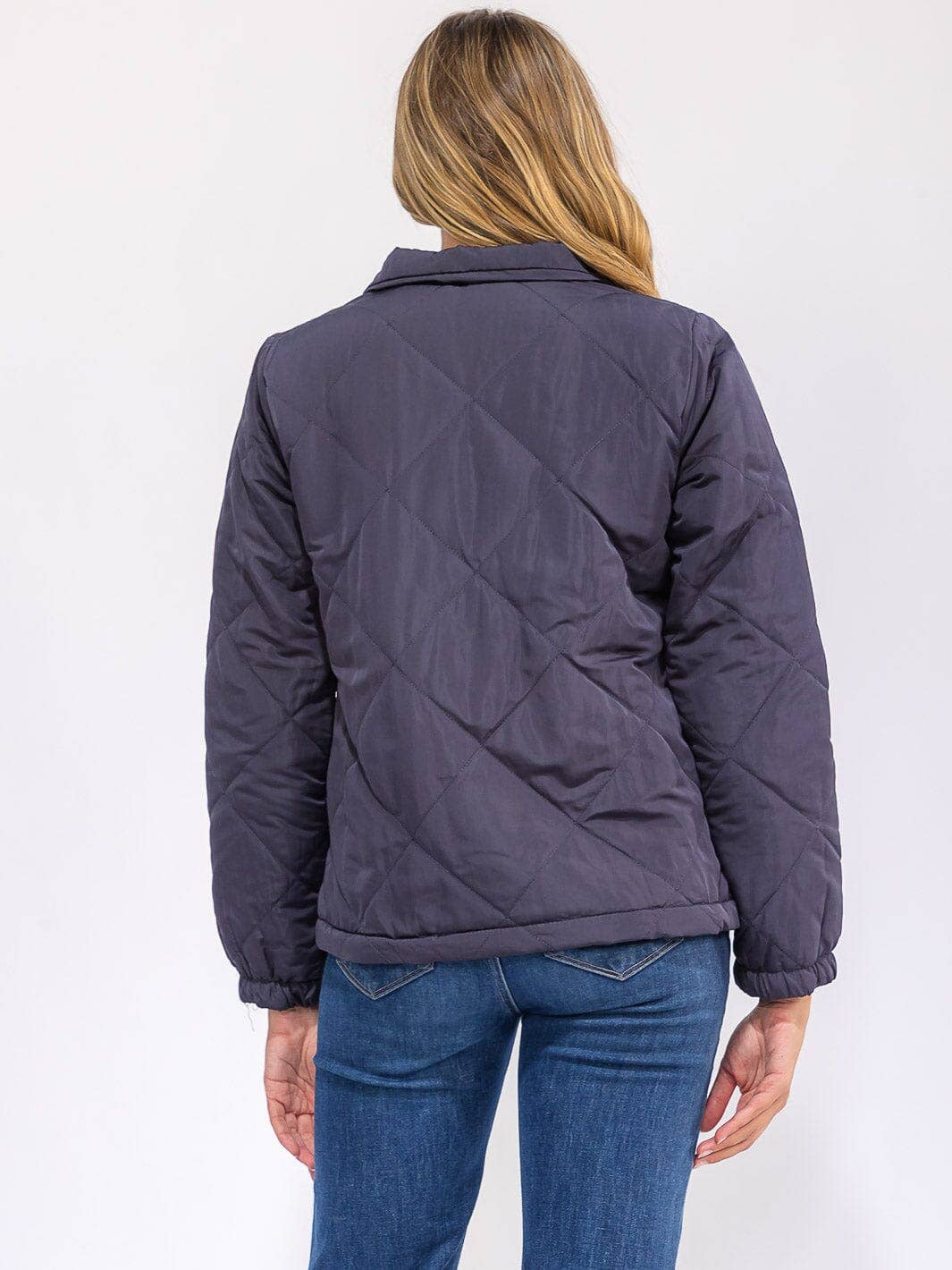 kycozy - Wholesale Puffer Jacket - Women's - WOMEN'S LONG SLEEVE FRONT POCKETS ZIPPER CLOSURE SHERPA PUFFER JACKET1