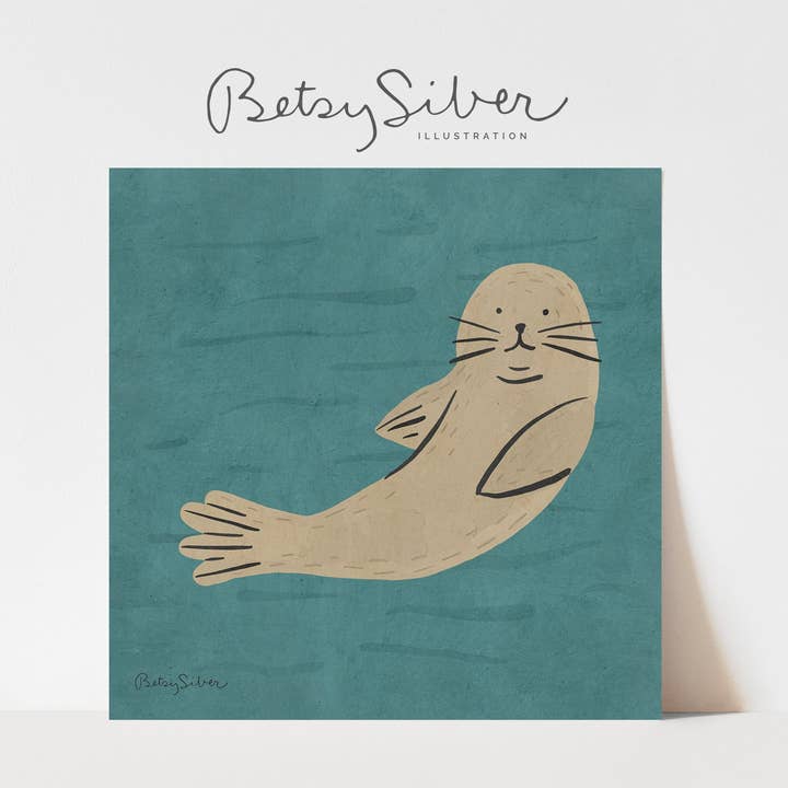 Seal Art Print for wholesale by Betsy Siber, Illustration