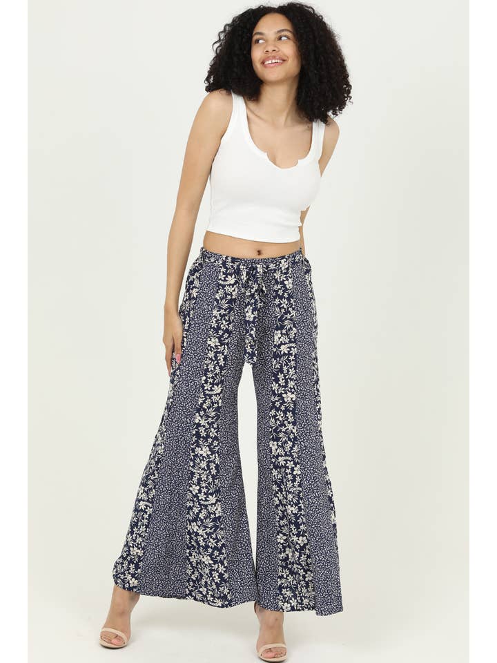 ANGIE - Wholesale Pants - Women's - 25S76-WA67-WA68 TWIN PRINT FLARE PANTS