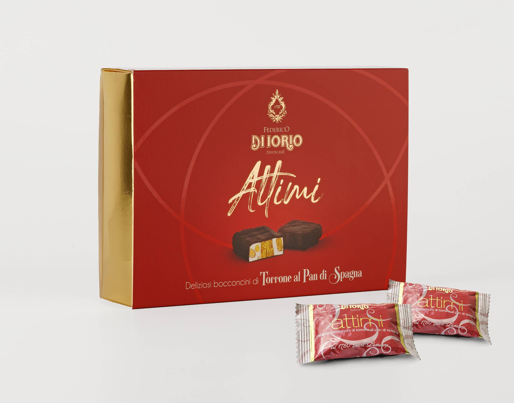 Torrone Di Iorio Federico Dentecane - Wholesale Nougat - Torroncini with Pandispagna Attimi0