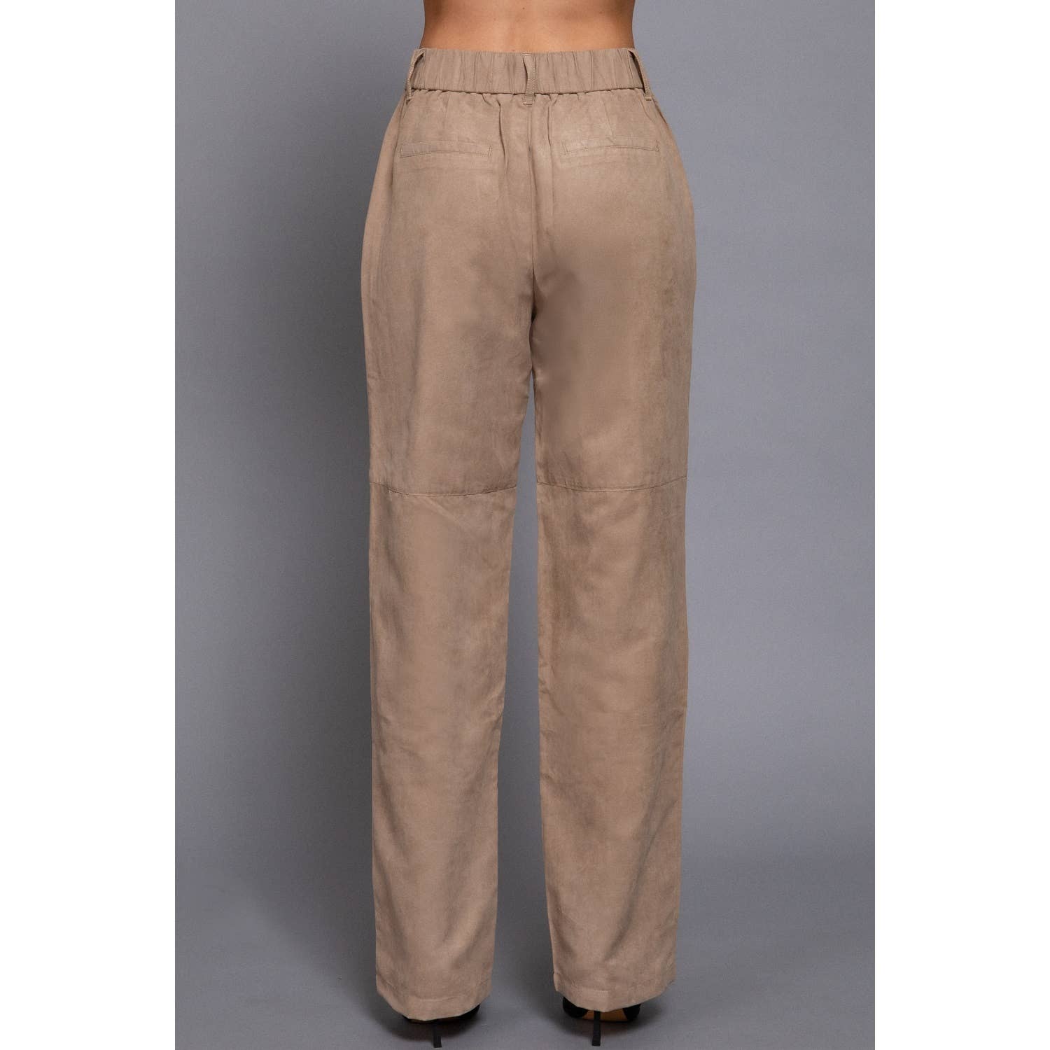 HiteJeans - Vente Pantalon – femme - PANTALON TISSÉ À JAMBES DROITES EN FAUX DAIM3