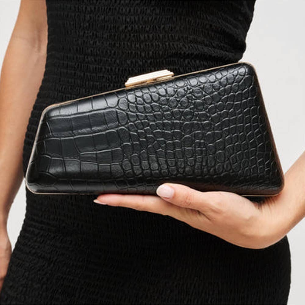 Oblige by G - Wholesale Clutch Bag - Women's - Classic Rectangular Metal Frame Clutch Bag 61732P-UE1