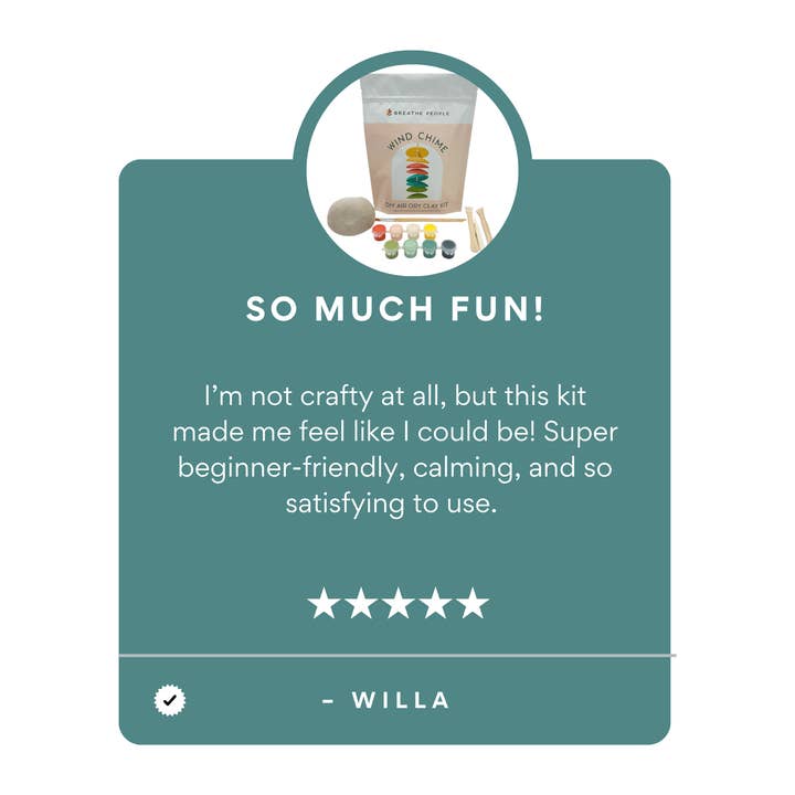 Breathe People - Wholesale DIY Craft Kit - DIY Air Dry Clay Kit- Make Your Own Wind Chimes1