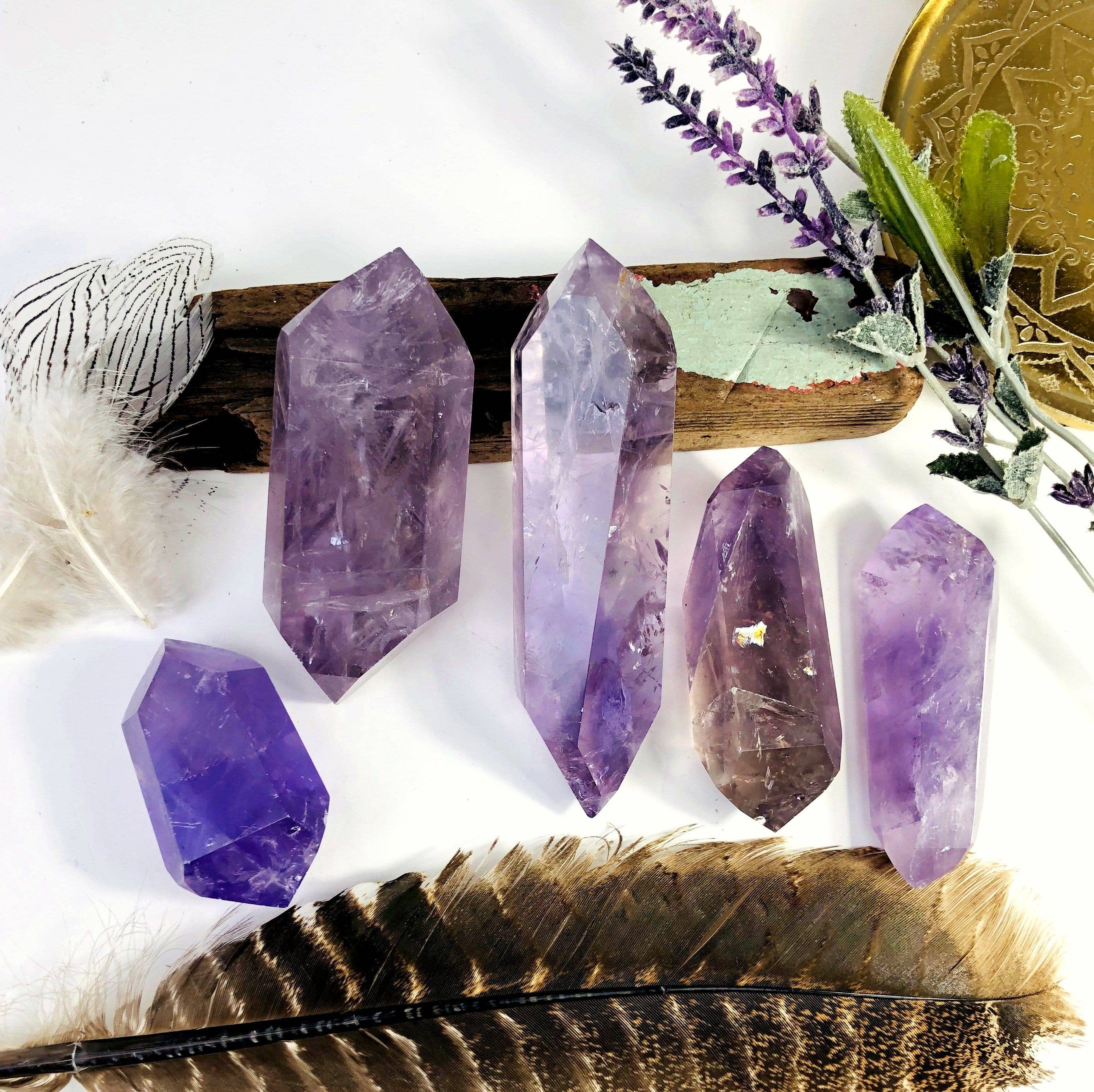 Rock Paradise - Wholesale Spiritual Stone/Crystal - Amethyst Polished Double Crystal Points - By Weight 1