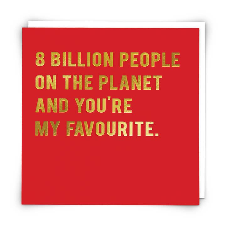 Biglietto di auguri Billion Red per la vendita all'ingrosso da parte di Redback Cards UK