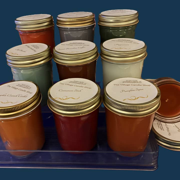 Jelly Jar Candle - 1 dozen assorted for wholesale by The Village Candle Shop