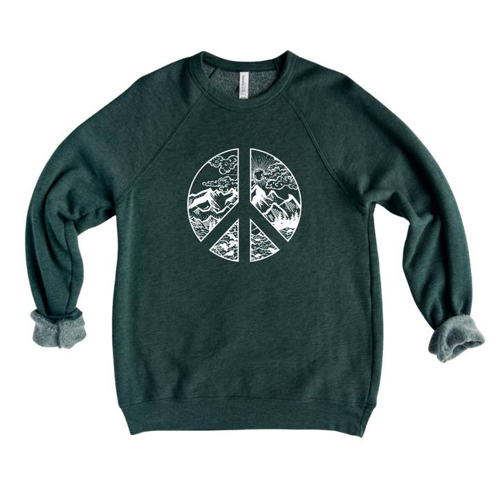 Sweat à capuche Peace Sign Mountain | SOO Soft 002 pour la vente par 208 Tees