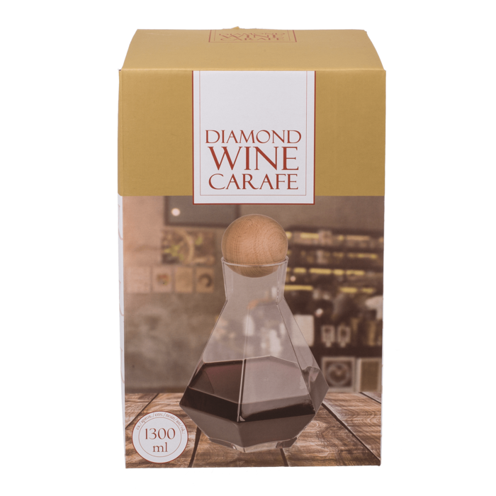 Out of the blue KG - Vente Carafe - Carafe à vin diamantée, env. 1300 ml1