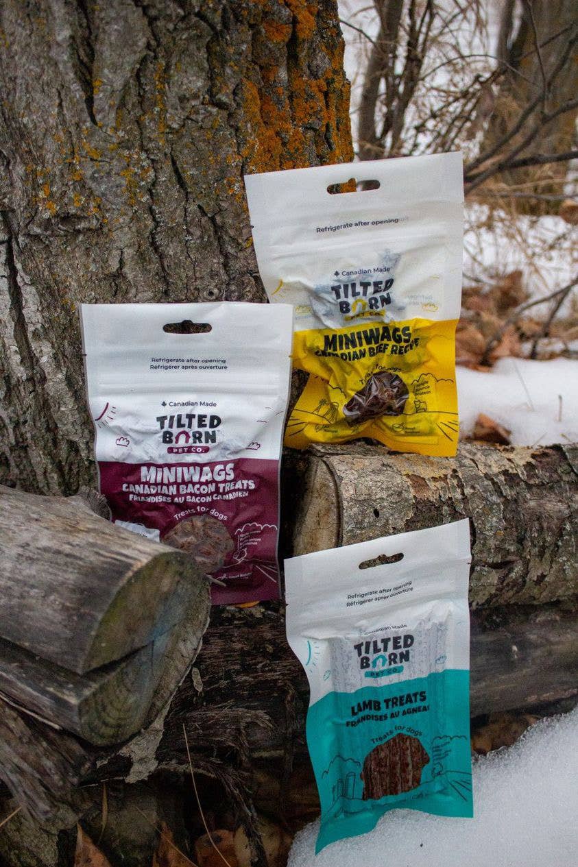 Tilted Barn Pet Co. - Vente Friandises – chien - Friandises au bœuf Miniwags pour chiens 100g/3,53 oz3