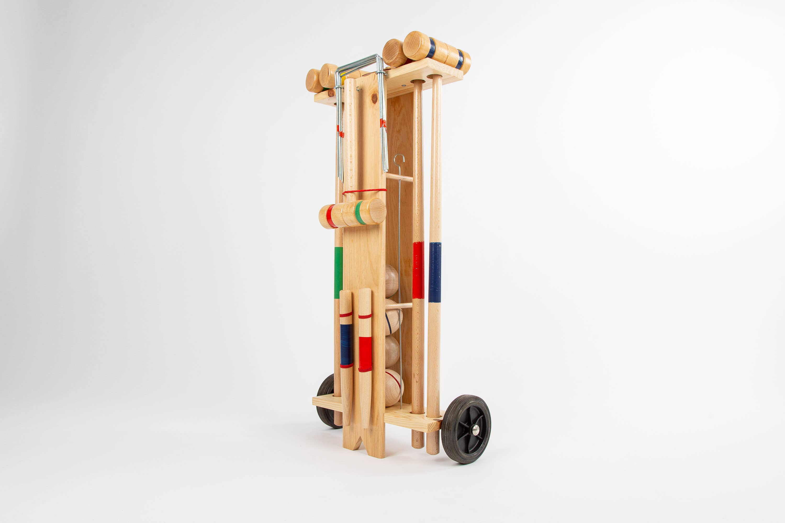 MORA PLAY - Vente Jeu de sport – enfant et bébé - Jeu de croquet dans un chariot en bois - 4 joueurs3