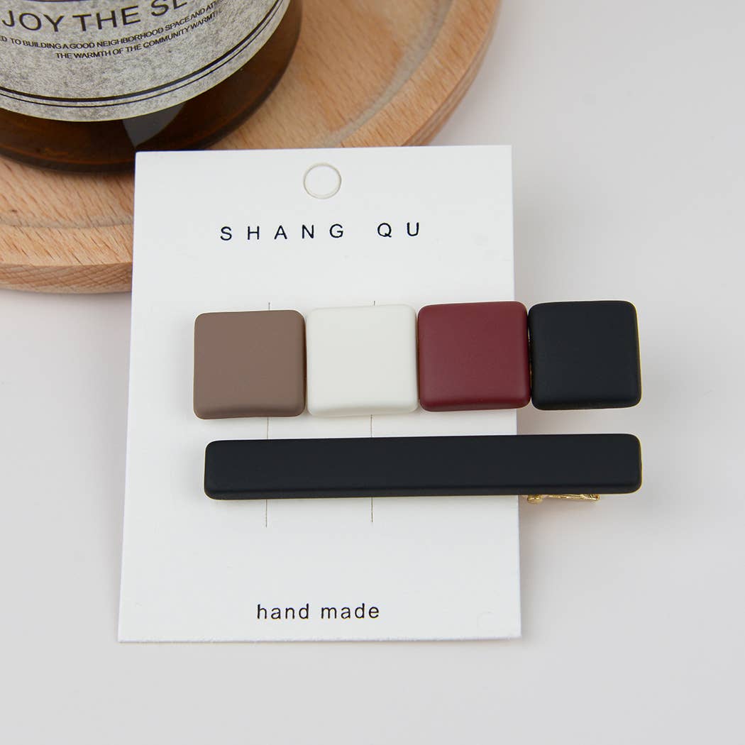 TheDivaSoap – wholesale Barrette – Women’s – 2Pack Color Block Geometric Alligator Clip Barrette5