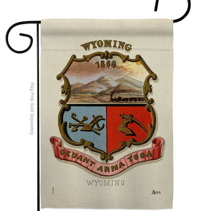 Two Group Flag Co – wholesale Flagga – Flagga vapensköld Wyoming stater USA Us Historiska Garden House
