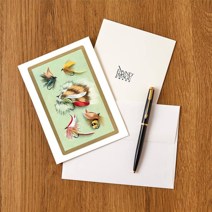 Found Image Press - Wholesale Stationery/notecard set - Greeting Card FS-137 Fly Fishing Lures1