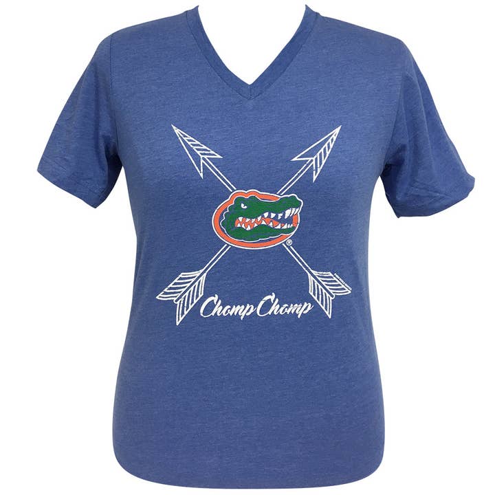 Arrows Go Chomp Chomp Florida Short Sleeve V-Neck Tee for wholesale by Girlie Girl Originals