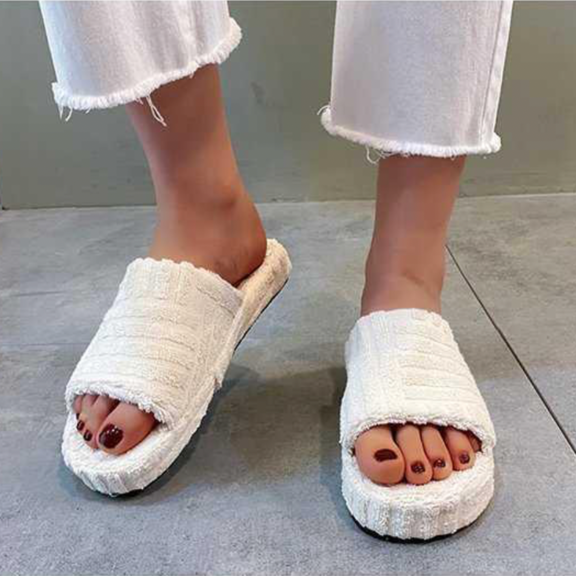 DrifWoo - Vente Chaussons – femme - Sandales élégantes pour femmes, pantoufles de maison, chaussures d'été pour femmes6