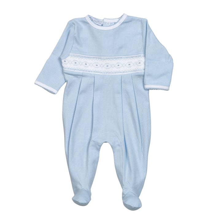 OLI-814 OLIVER HAND SMOCKED FOOTIE for wholesale by Hug Me First