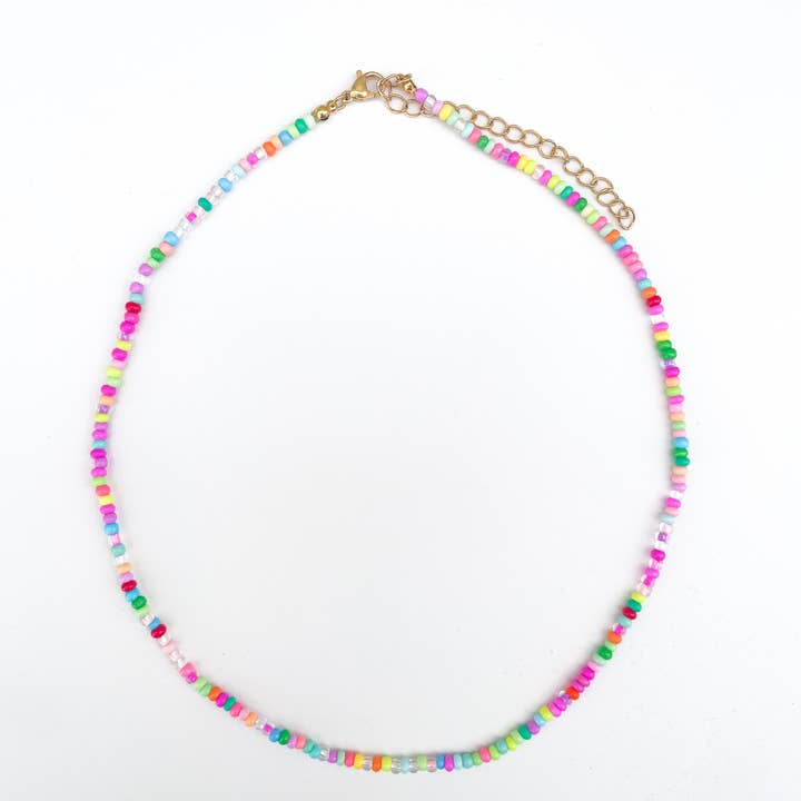 Pip & Co. - Wholesale Kralen/parelketting - Regenboog Strooisels - Zaadkraal Ketting0