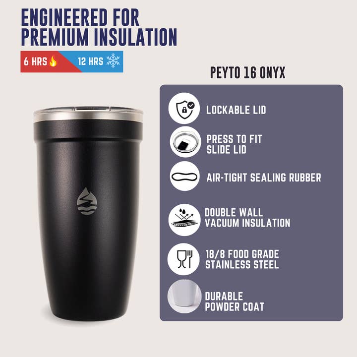 LAMOSE - Wholesale Insulated Mug/Tumbler - Custom Laser Engraved Tumbler Coffee Shop Business Logo 16oz6