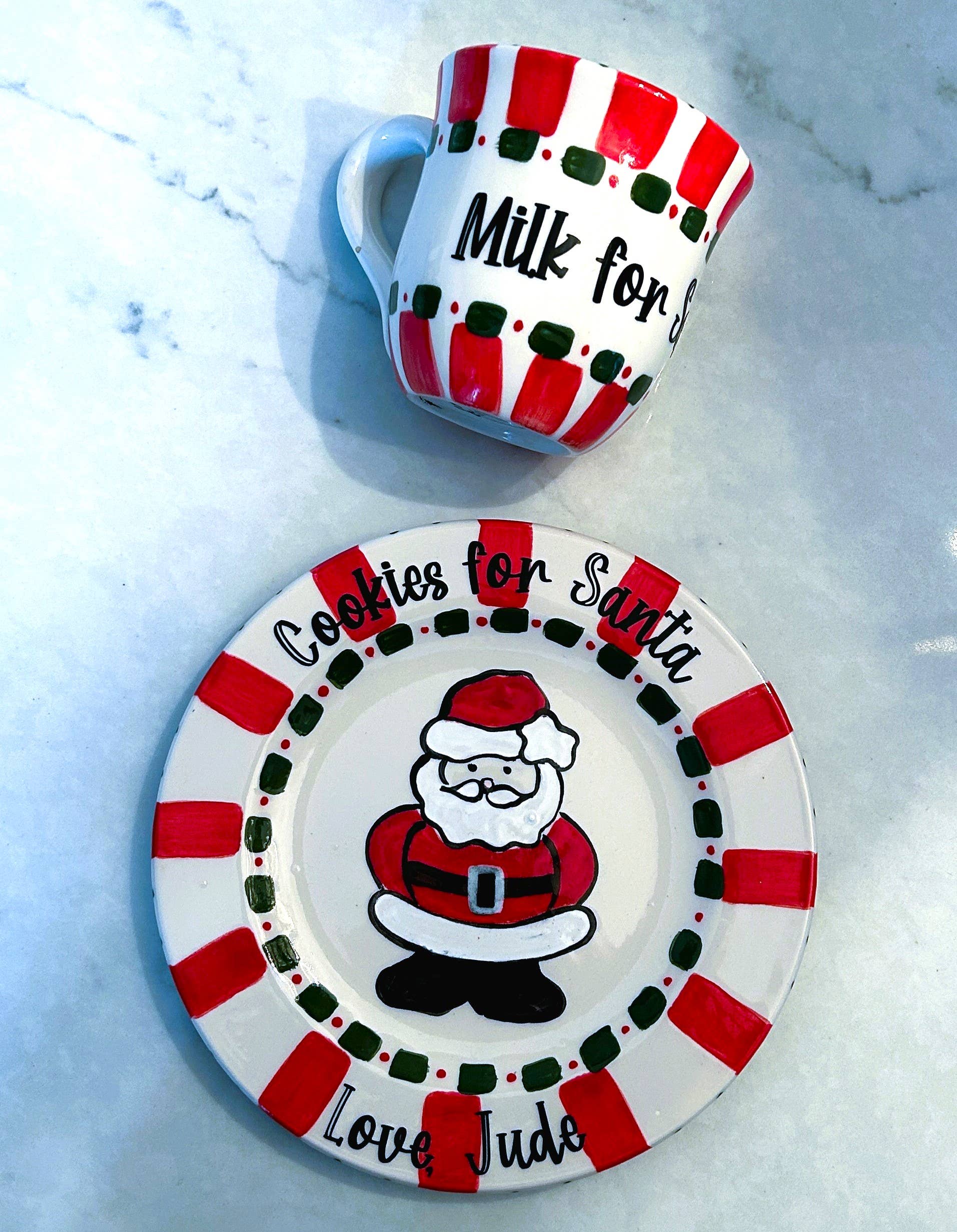 Kricket Lane Designs - Wholesale Dinner Plate - Cookies For Santa Plate & Cup0
