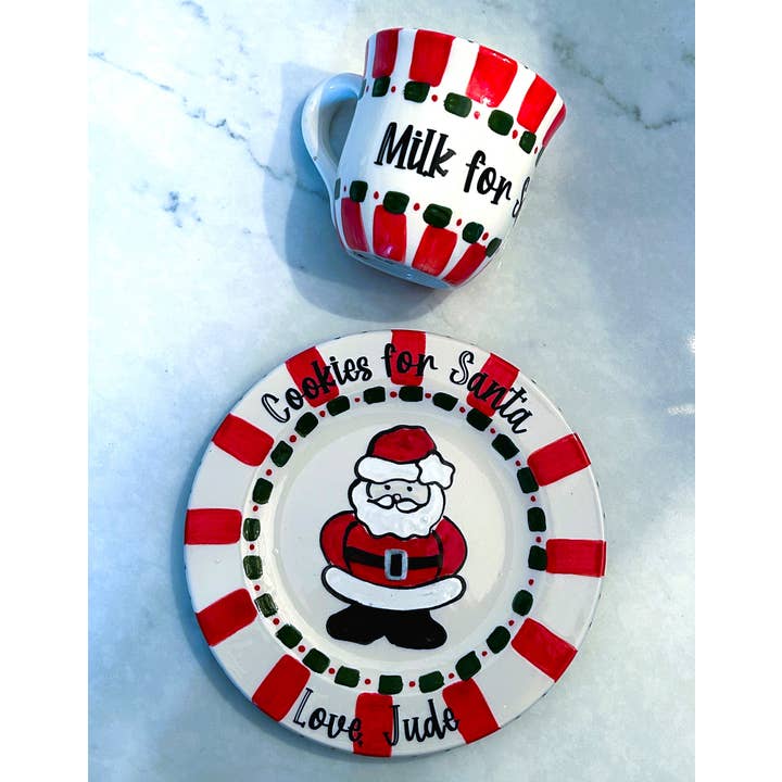 Kricket Lane Designs - Wholesale Dinner Plate - Cookies For Santa Plate & Cup