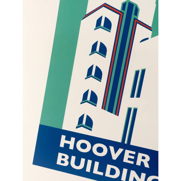 Rebecca Pymar - Wholesale Art Print - THE HOOVER BUILDING Travel Poster Print4