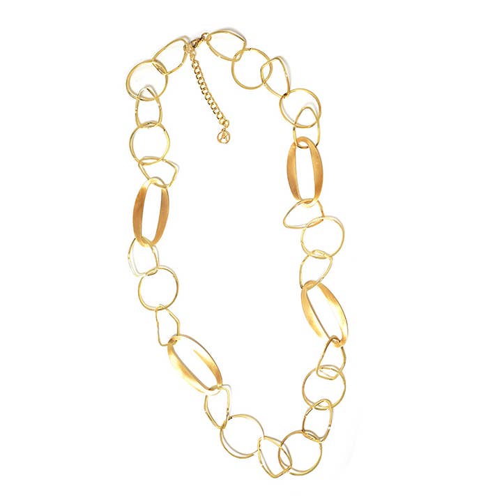 LANG KÆDEHALSKÆDE MED UREGELMÆSSIGE OG OVALE LED for engroshandel hos AMORINO SRL