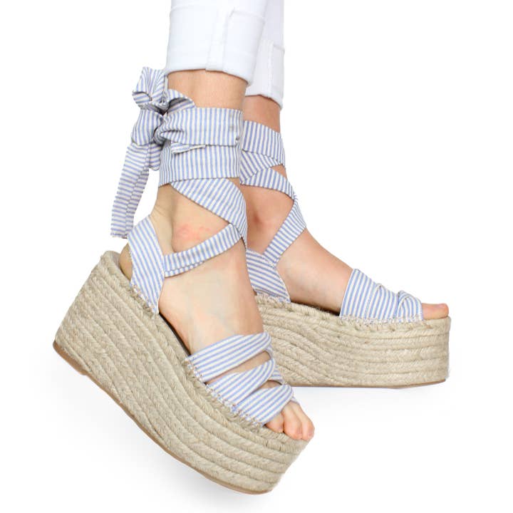 Ritmo Barcelona Rayas Marineras Daniela plateauespadrillos for engroshandel hos Ritmo Barcelona