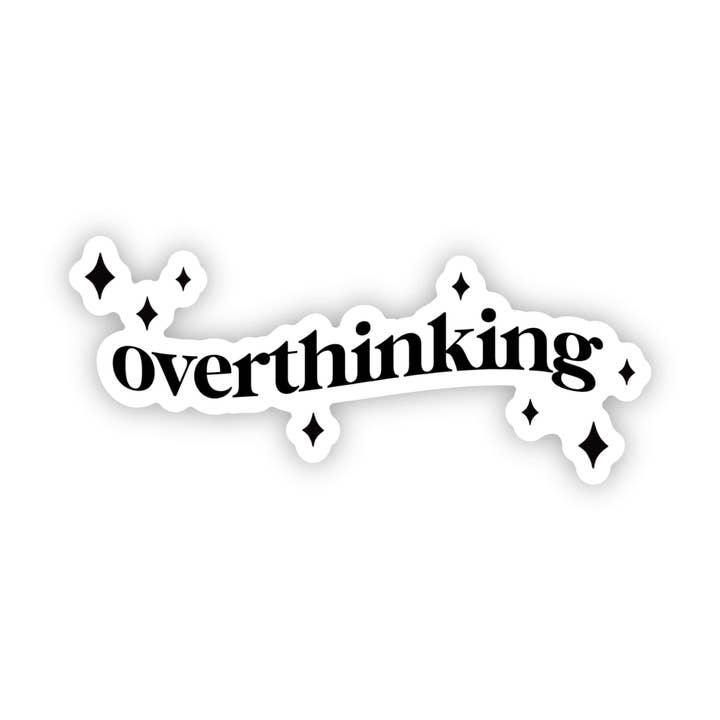 Overthinking Sticker for engroshandel hos Yours Truly, Mary Anne