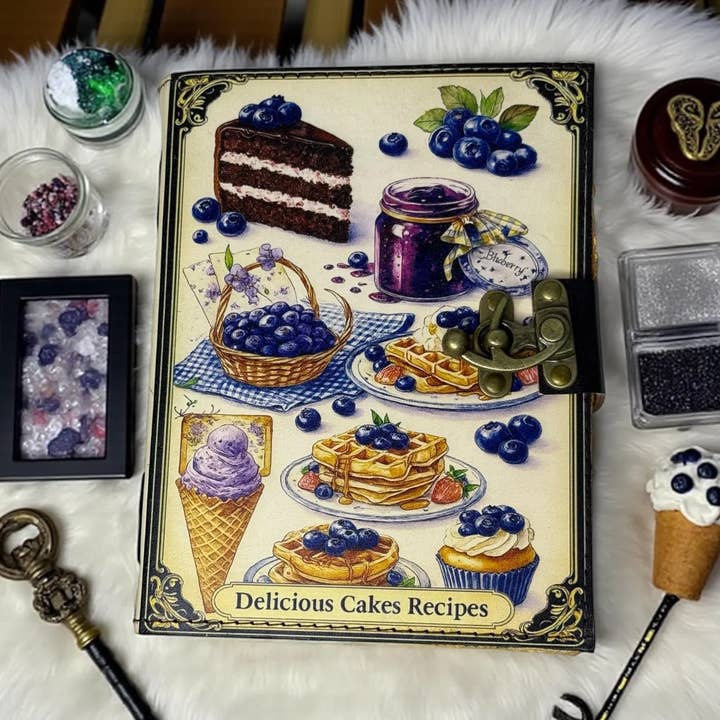 Delicious Cakes Recipe Journal – Handmade Leather Blank Book for wholesale by MNM HANDICRAFTS