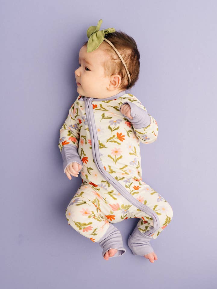 Little One Shop - Wholesale Sleepsuit - Baby - Daisy Daydream Bamboo Sleeper