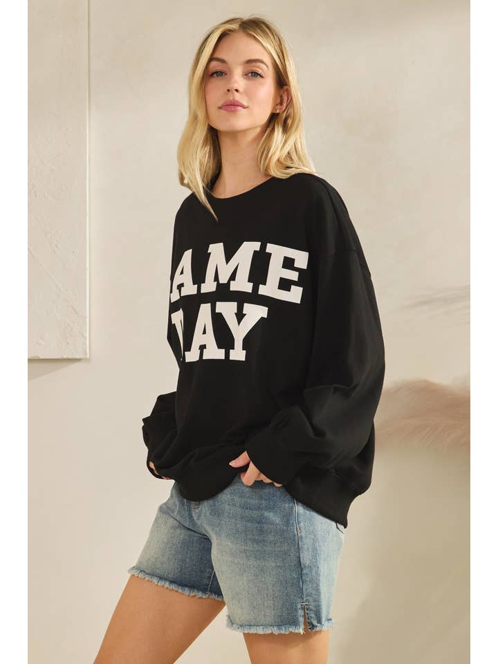 Sewn and Seen - Wholesale Graphic Sweatshirt - Women's - Bold Varsity Game Day Sweatshirt1