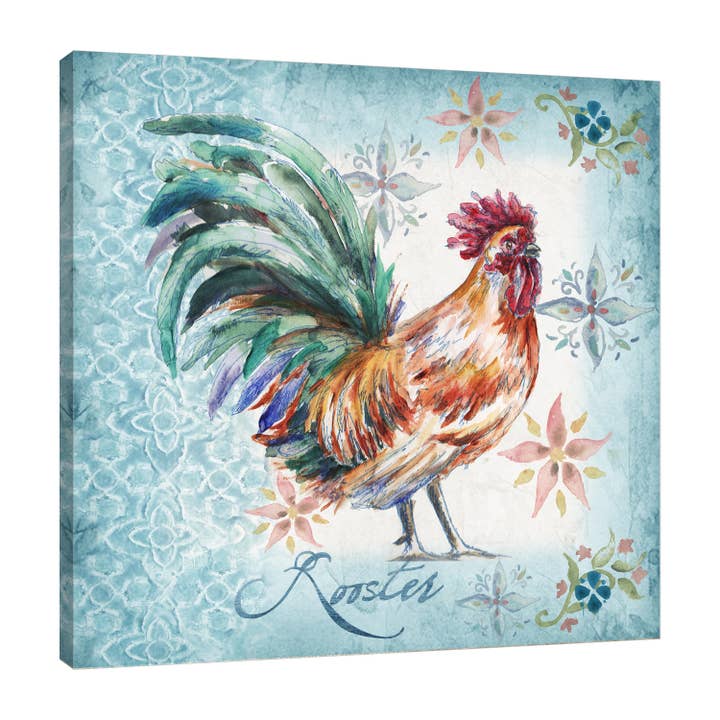 Watercolor Rooster Gallery Wrapped Canvas for wholesale by Jaxson Rea