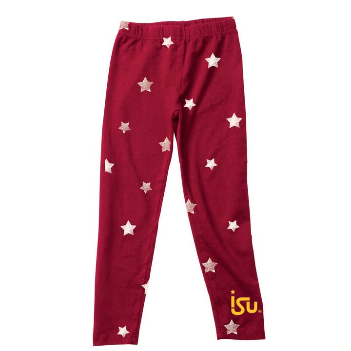 Wes & Willy Iowa State Cyclones Girl's Star Leggings for wholesale by Wes and Willy