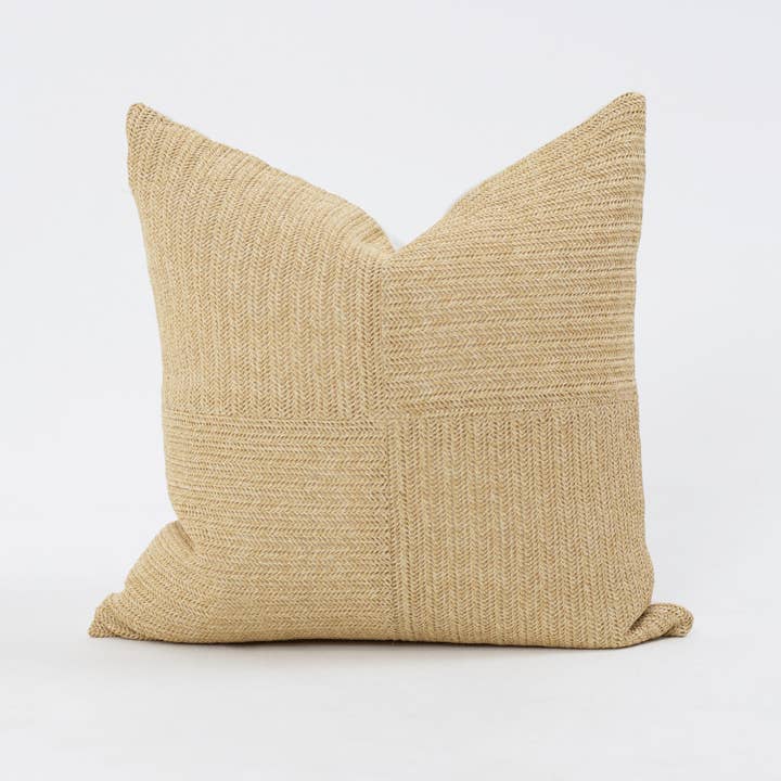 BHD HOME - Wholesale Chair cushion - Raffia Squares Natural Lounge Cushion 55 x 55cm