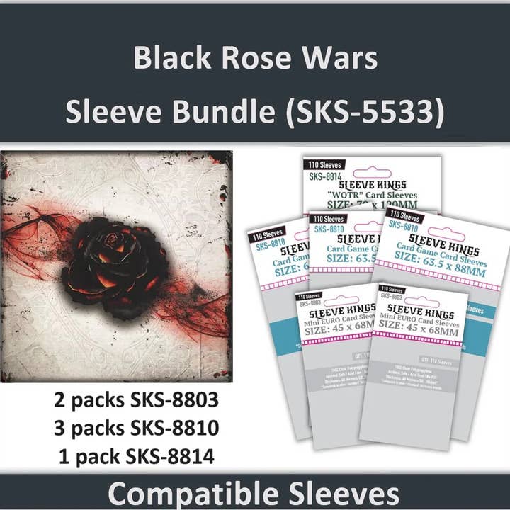 "Black Rose Wars" Sleeve Bundle for wholesale by Mayday Games