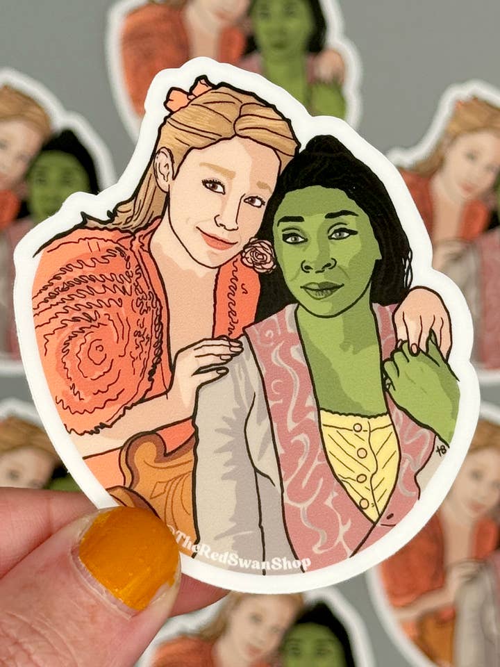 Vinyl-Aufkleber - Wicked - Galinda und Elphaba für den Großhandel von The Red Swan Shop