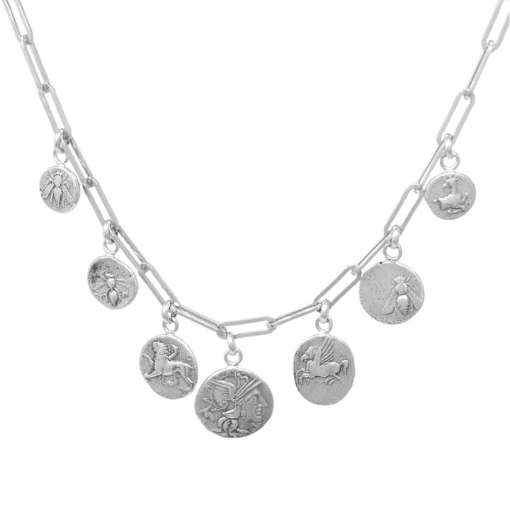 Reversible Ancient Coin Necklace for wholesale by Morgaine Faye