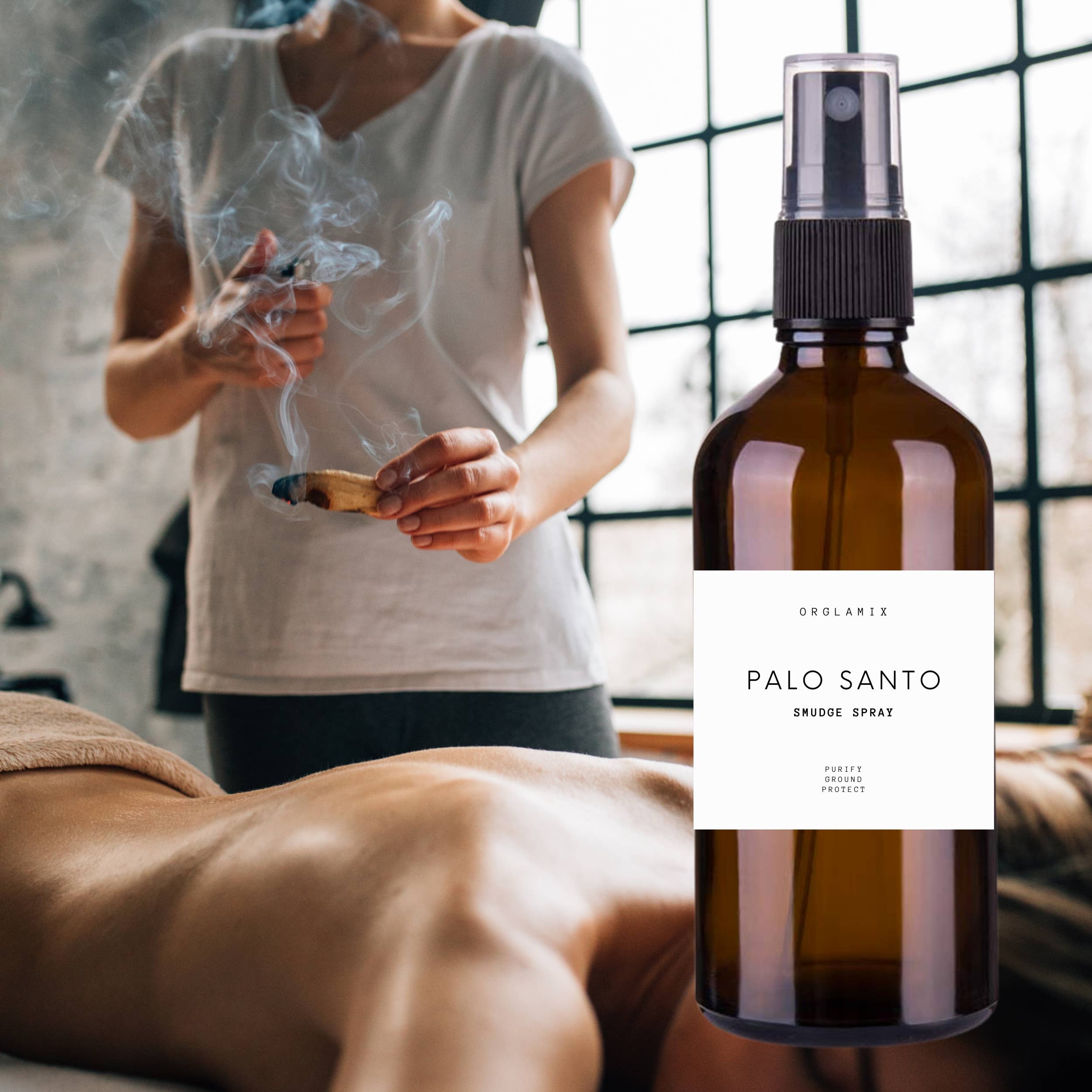 Orglamix - Vente Spray d'ambiance à la sauge - Spray Palo Santo | Brume liquide purifiante pour nettoyer et assainir3