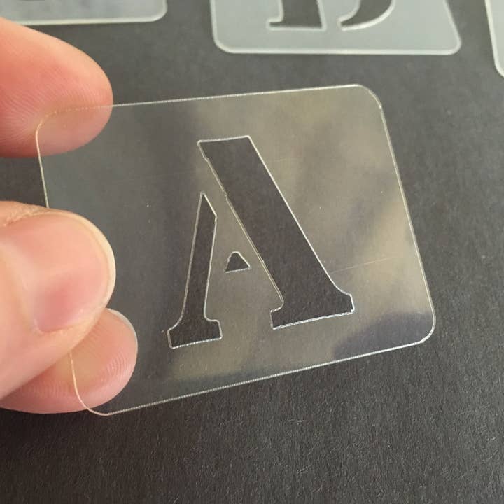 Barn Star Painting - Wholesale Stencil/Craft Die - 1 Inch Alphabet Letter Stencils Kit - Reusable - Paint Your Own Wood Sign - 24 PC - Full Alphabet2