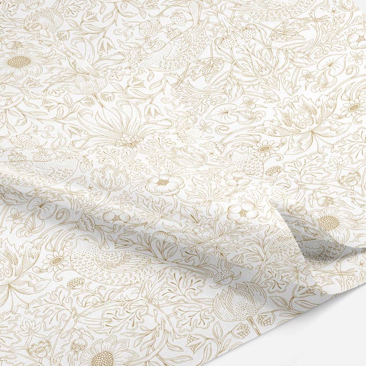 Papergem - Wholesale Tissue Paper - "Silver Strawberry Thief" Tissue Paper0