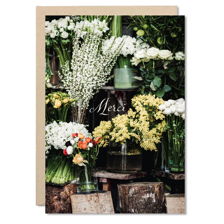 Ocean Sky Lab - Wholesale Thank You Card - Thank You Card - "Merci" | Flower Shop | Ranunculus0