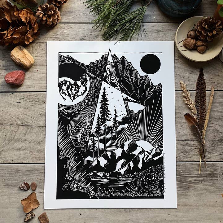 Bend Low, verso lo sporco - Stampa 8x10 per la vendita all'ingrosso da parte di Rise + Wander