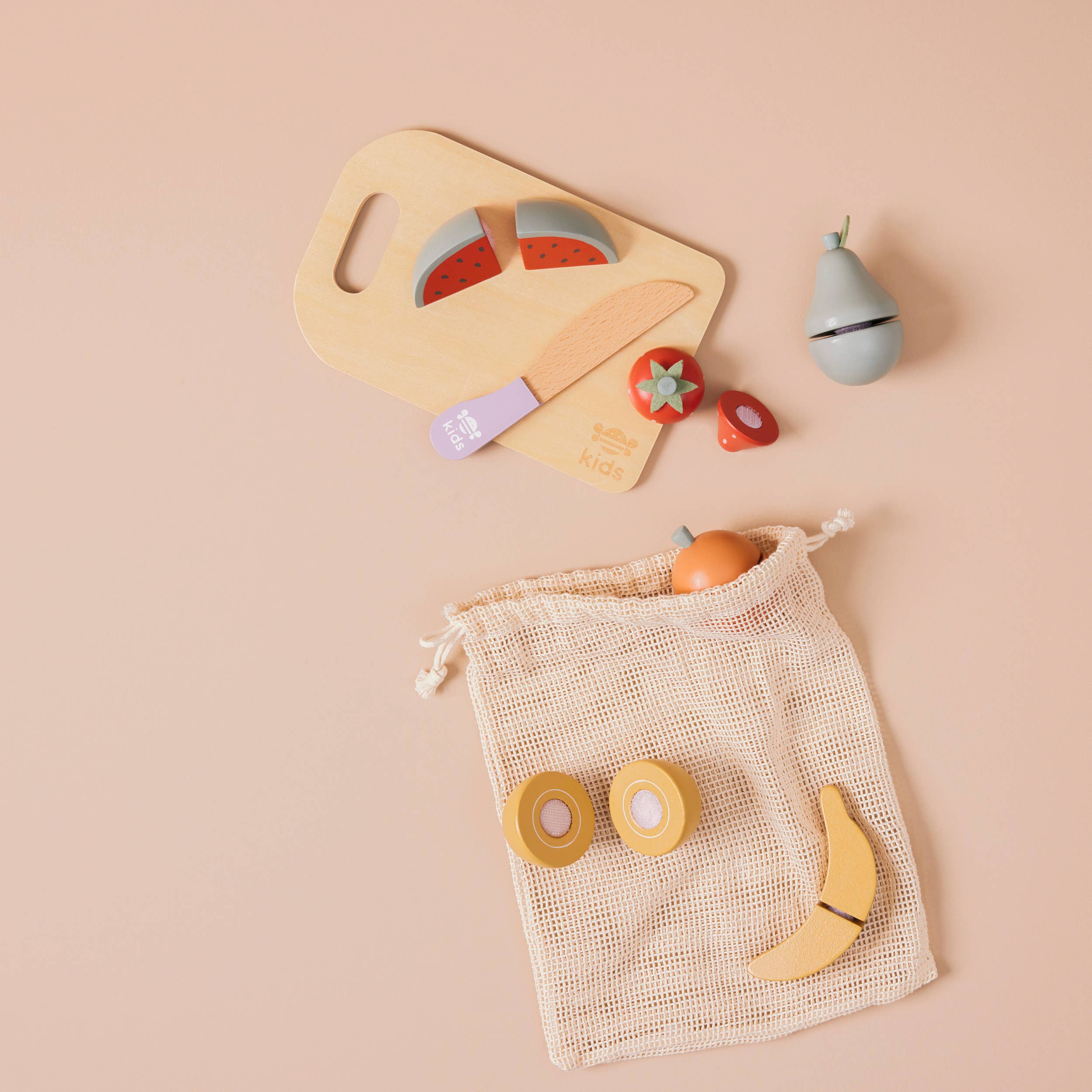 Just Bee Kids – wholesale Wood toy – Child – Just Bee Kids Wooden Food Playset (FSC)3