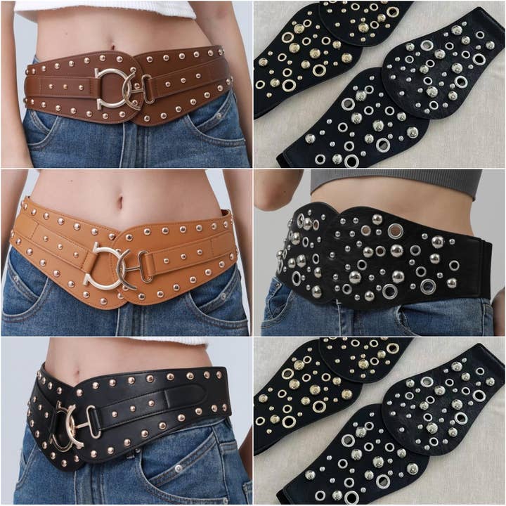 Cinturón Ancho con Tachuelas YB-8133 YB-8094 y otras tendencias de Resultados para remaches al por mayor. Devoluciones gratuitas y condiciones de pago a 60 días en Faire en Faire.