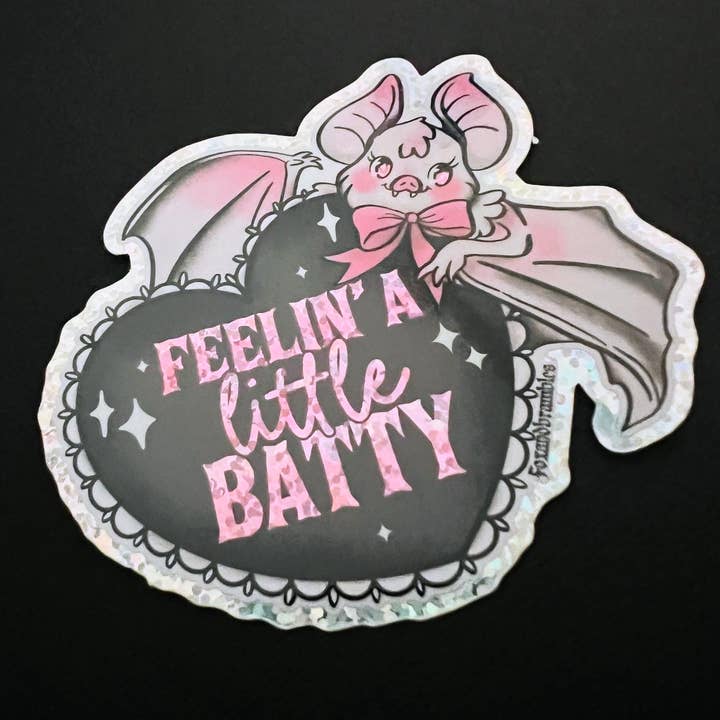 Fox and Brambles - Wholesale Sticker - Batty Cute Halloween Sticker
