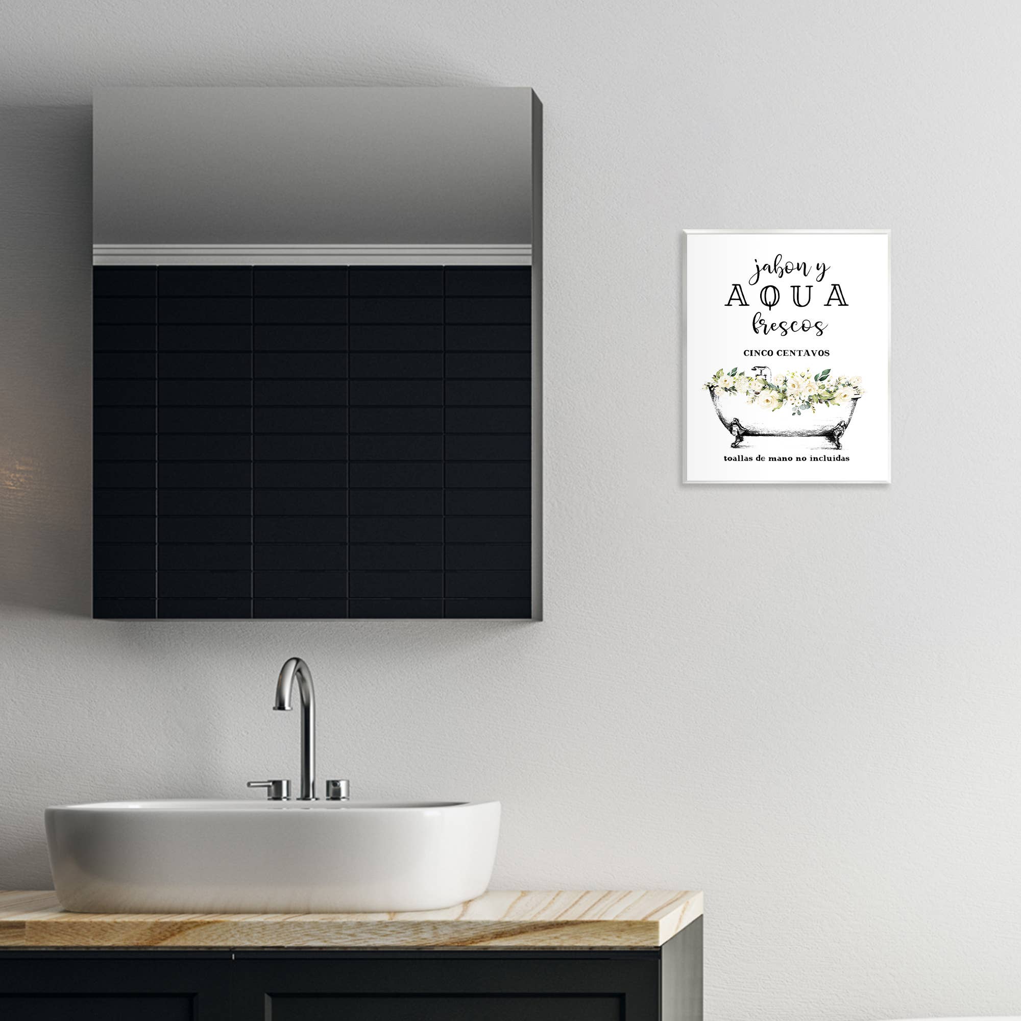 Stupell Industries - Wholesale Wall Decor - Kids & Baby - Jabón y Aqua Frescos Wall Plaque Art1