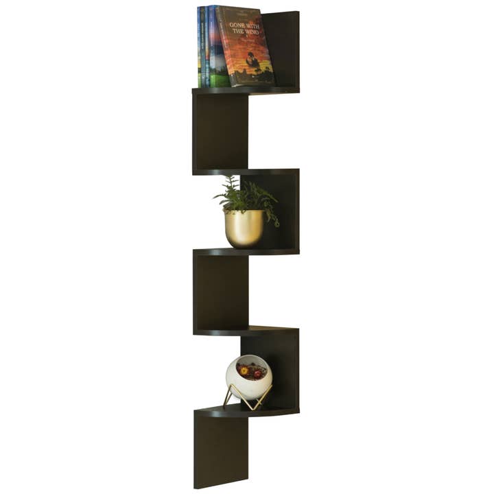 Quickway Imports – wholesale Wall-mounted shelf – 5 Tier Wall Mount Corner Shelf