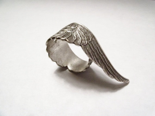 Jenna Scifres Handmade Jewelry - Wholesale Cocktail/Statement Ring - Silver Wing Ring1