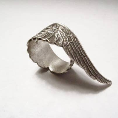 Jenna Scifres Handmade Jewelry - Wholesale Cocktail/Statement Ring - Silver Wing Ring1